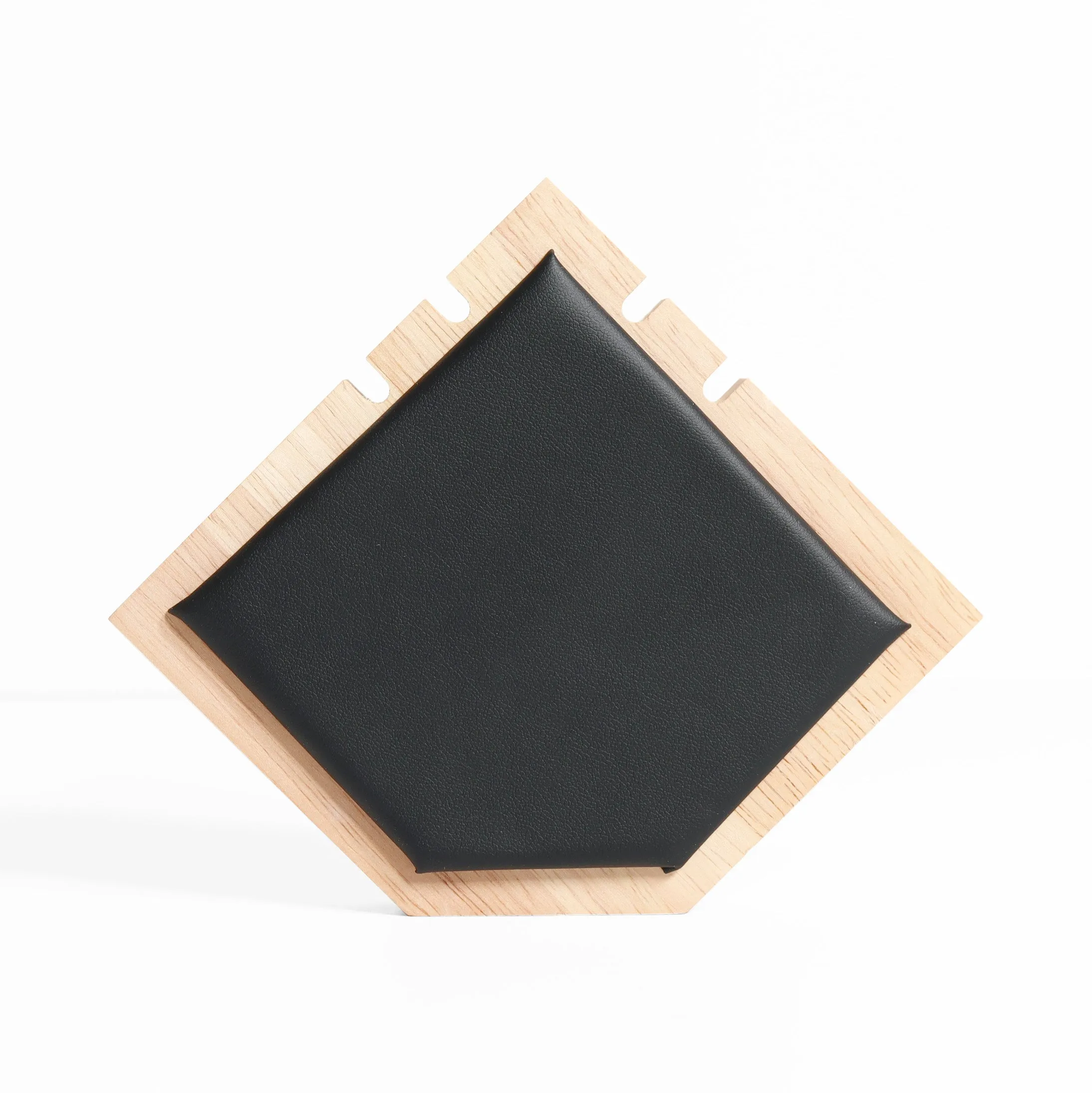 Natural Wood 2 Unit Triangle Necklace Display / DSP0034