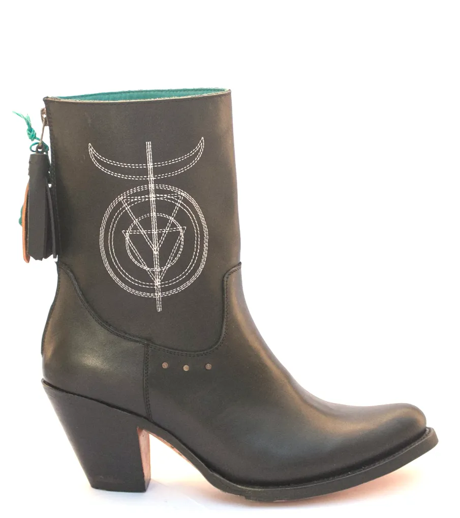 No.1053 ALLEY symbol boot Black