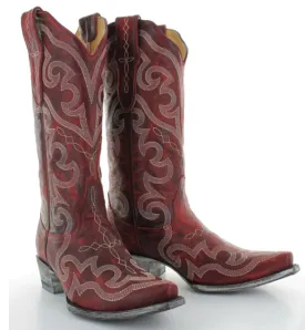 Old Gringo Yippee Ki Yay Vittoria Stitched Vesuvio Red Cowboy Boot