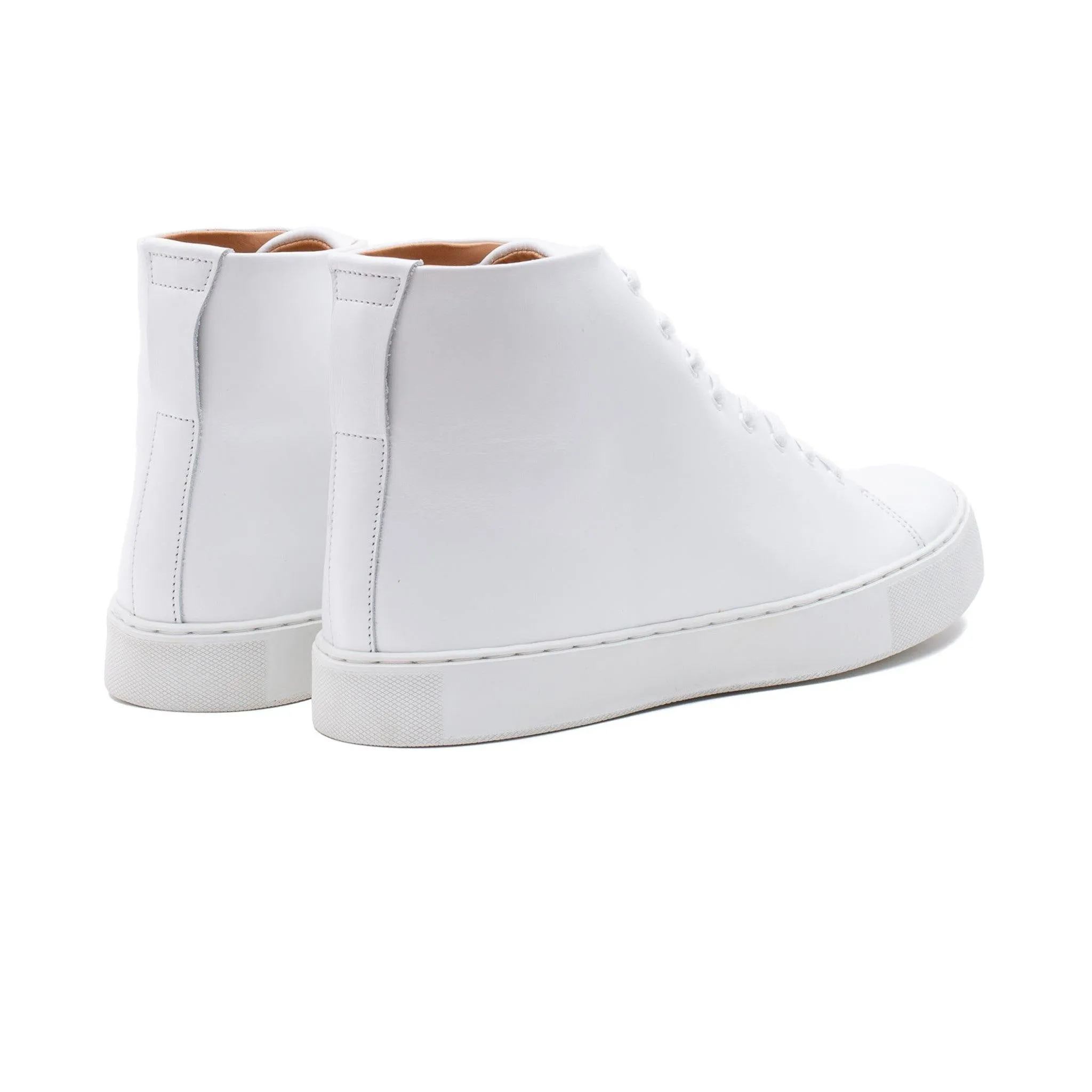 Overstone Hi Derby - All White Calf