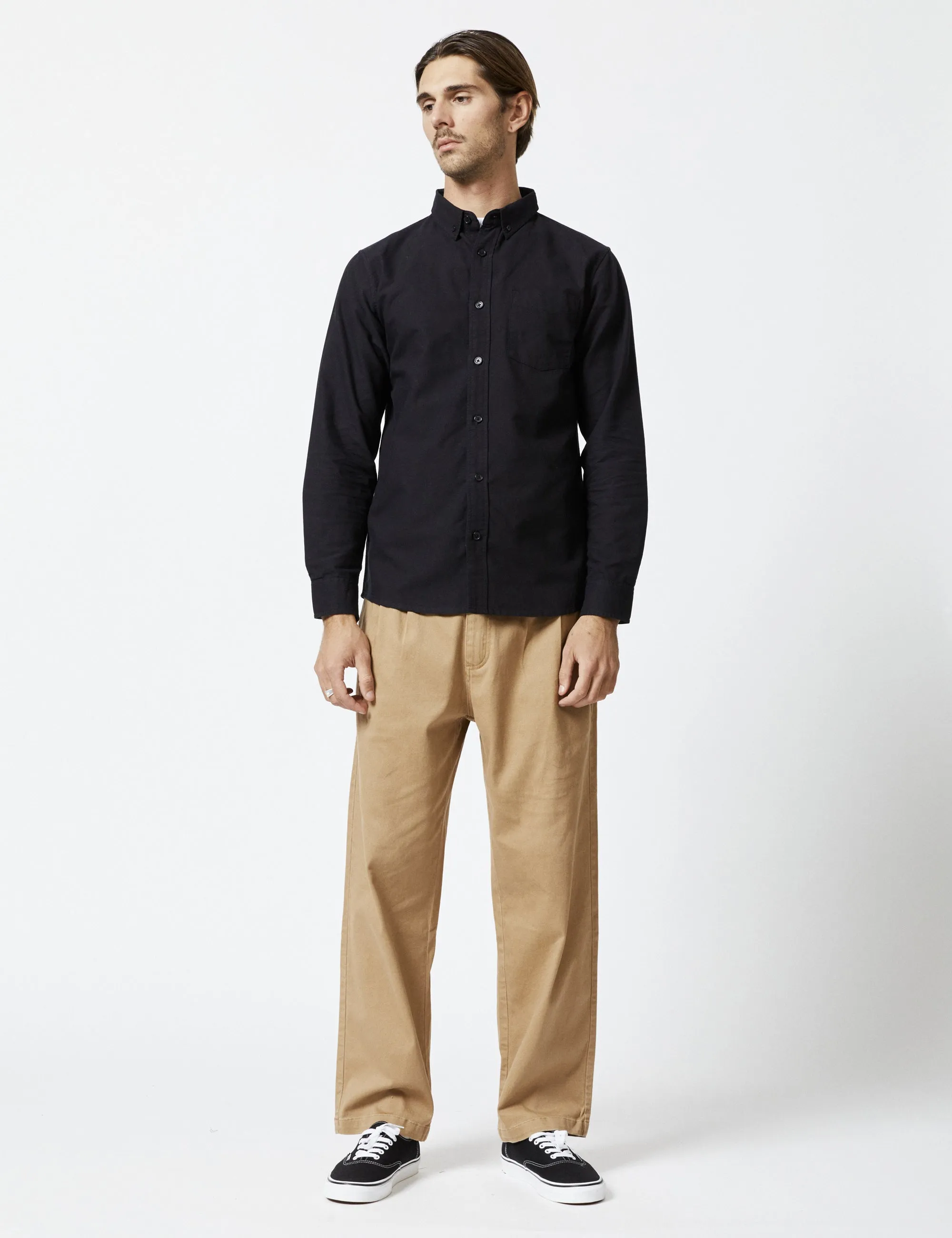 Oxford Long Sleeve Shirt - Black