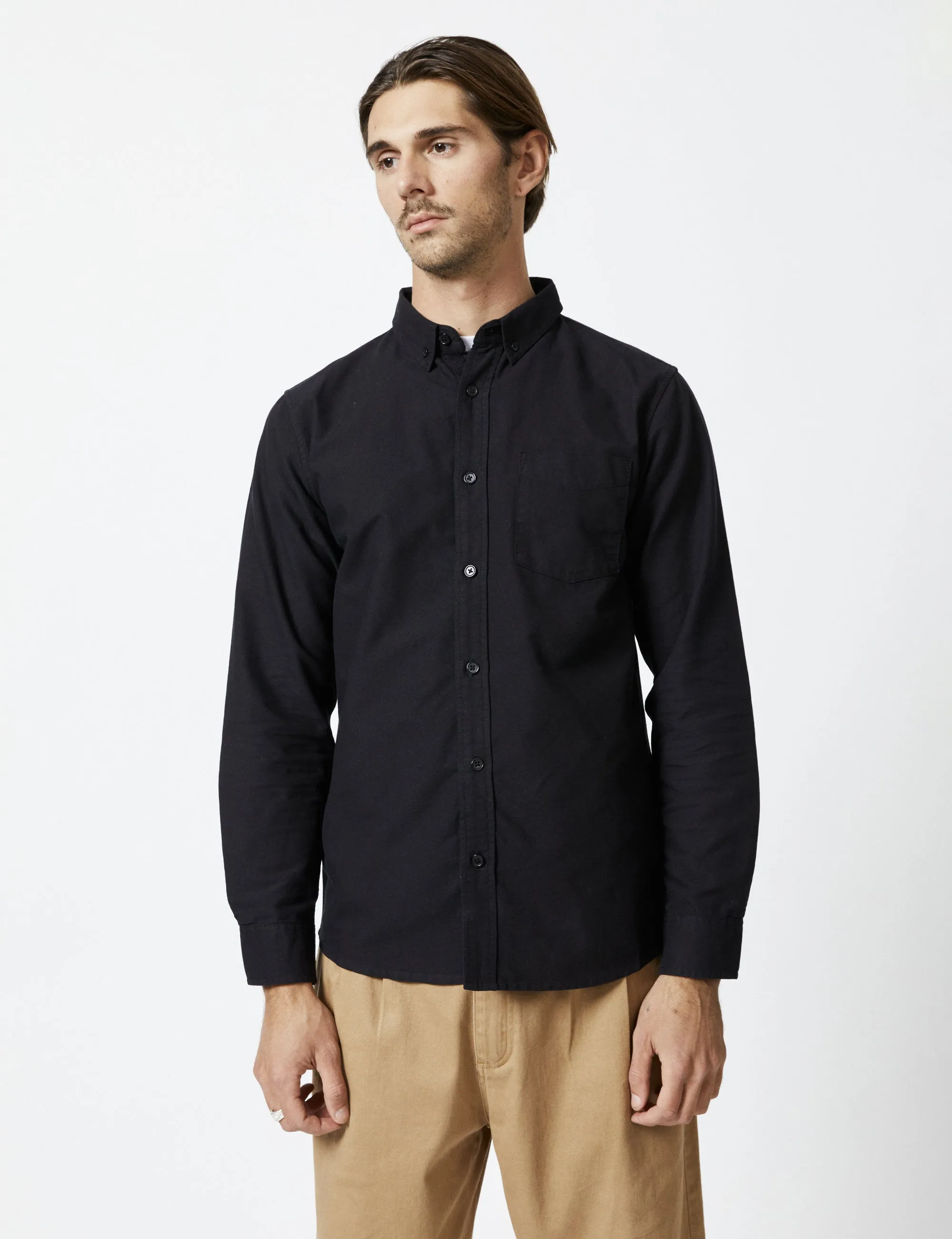 Oxford Long Sleeve Shirt - Black