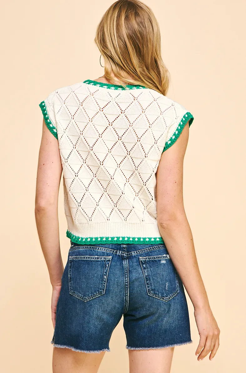 Penny Crochet Knit Blouse