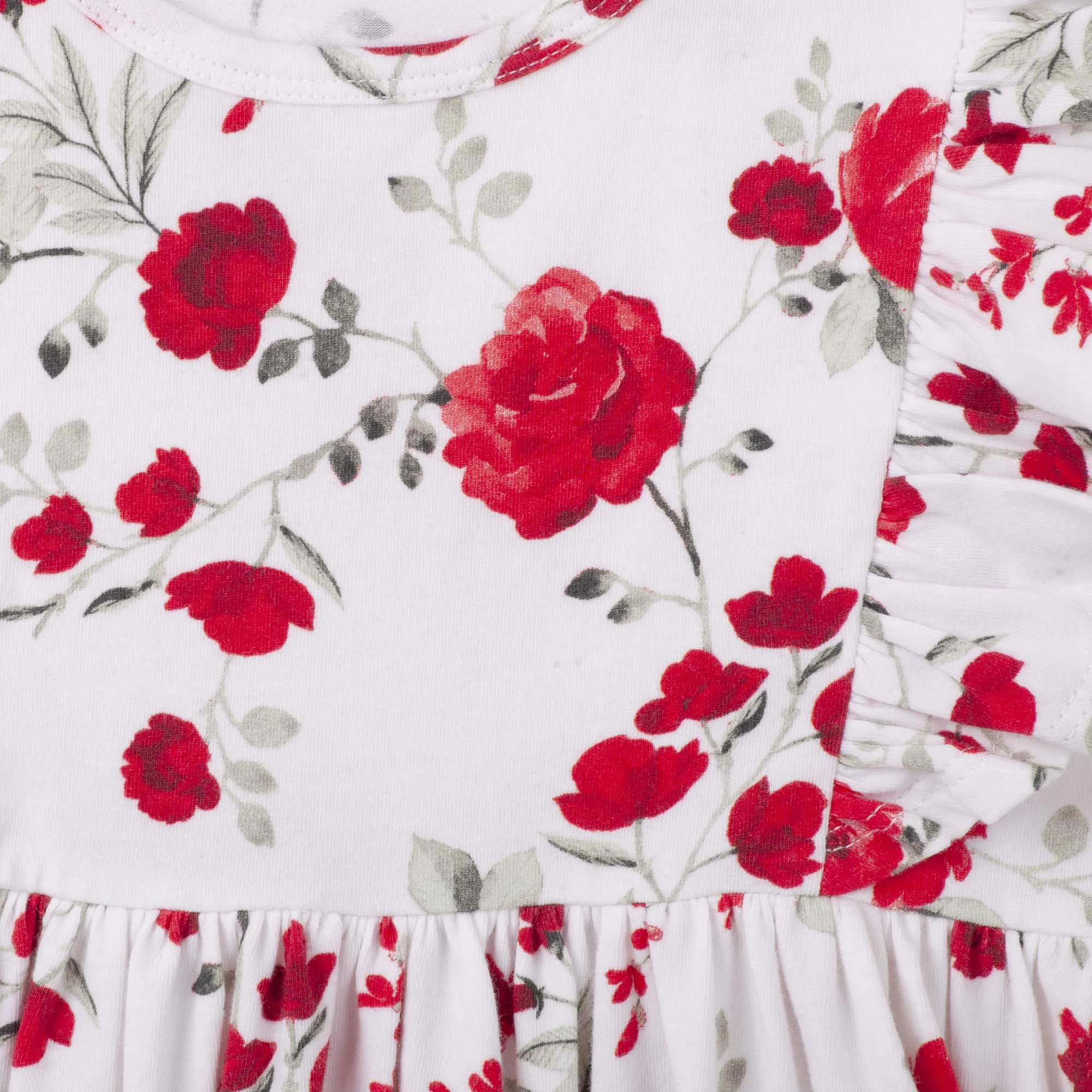 Penny Floral S/S Hazel Dress - Red