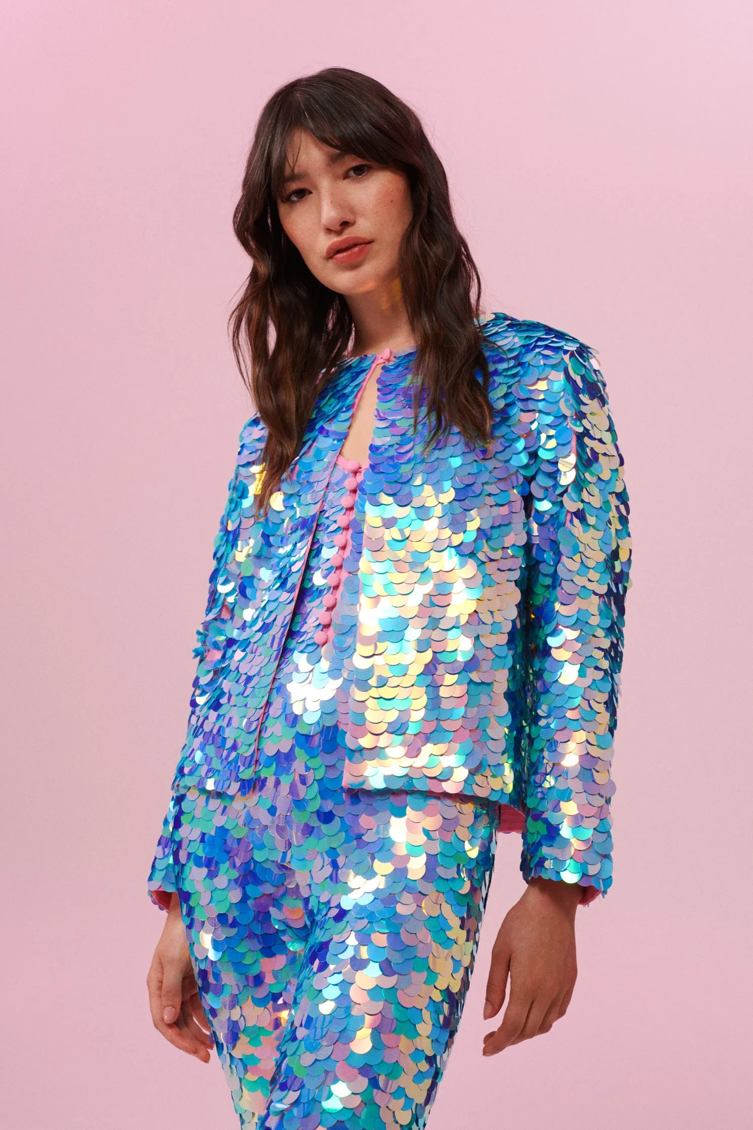 PENNY SEQUIN JACKET - AMETHYST