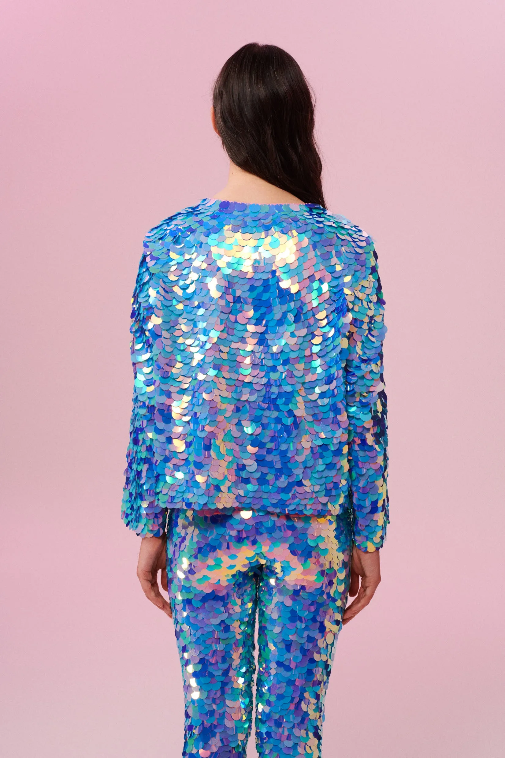 PENNY SEQUIN JACKET - AMETHYST