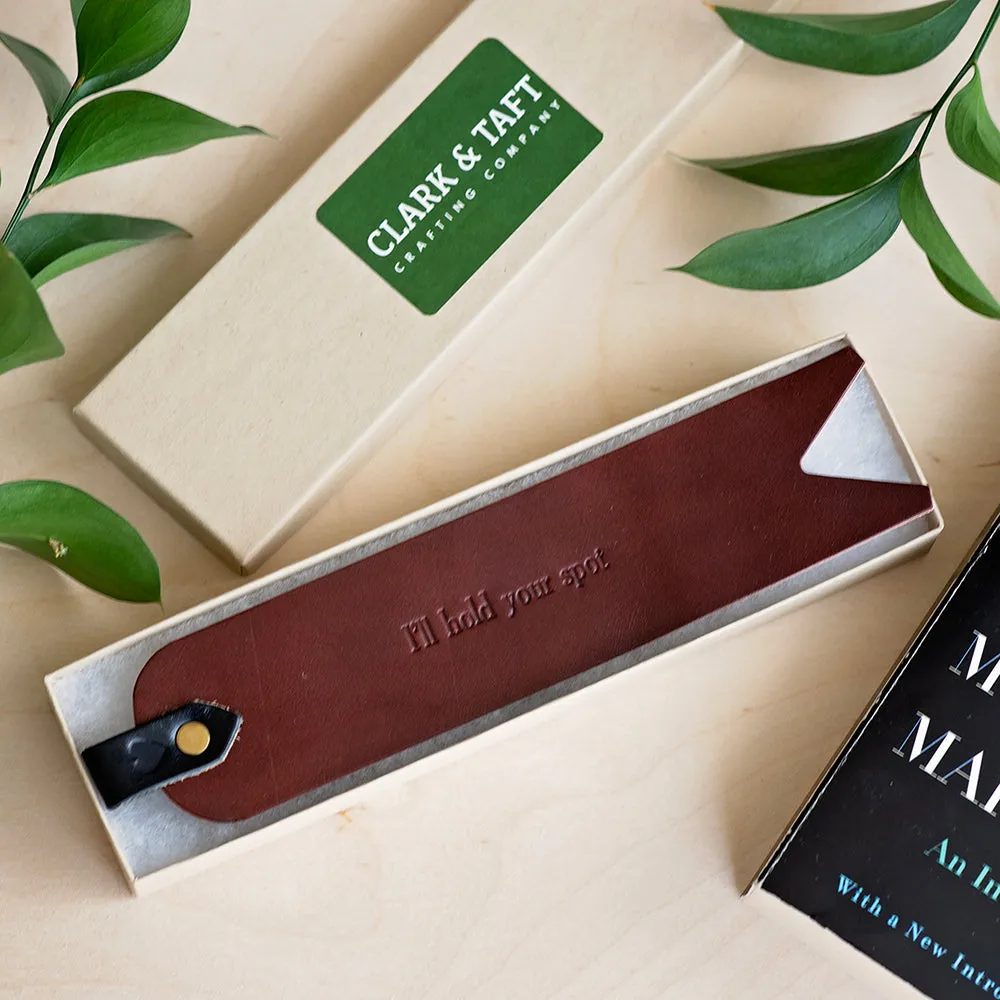 Personalized Leather Bookmark