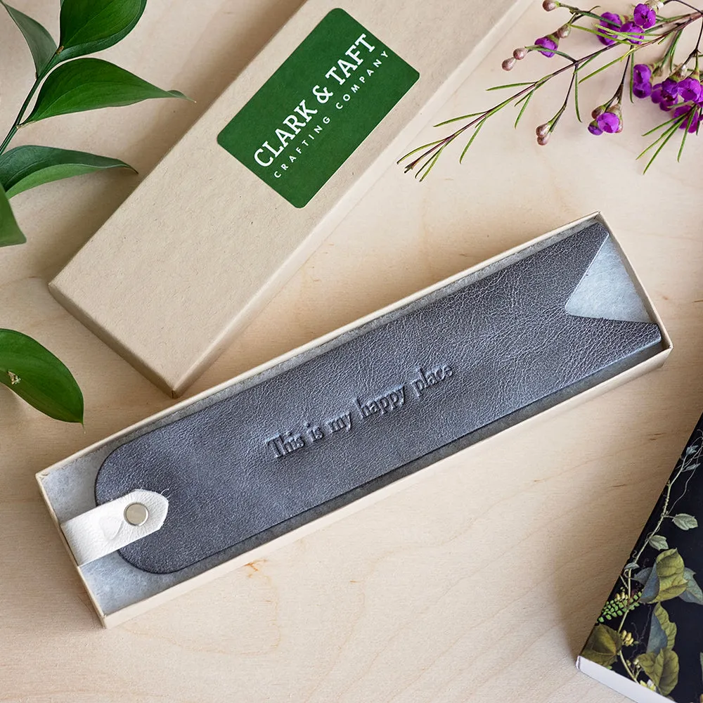 Personalized Leather Bookmark