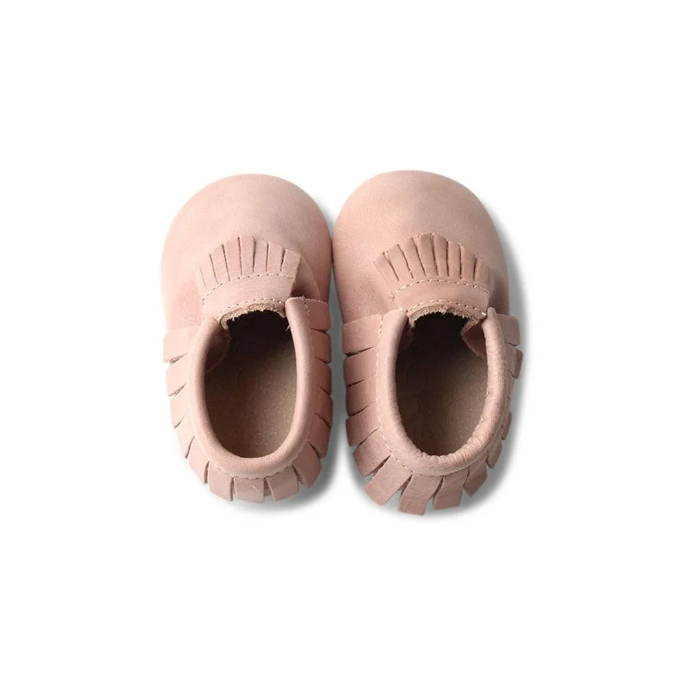 Piglet Baby Fringed Moccasin Shoe