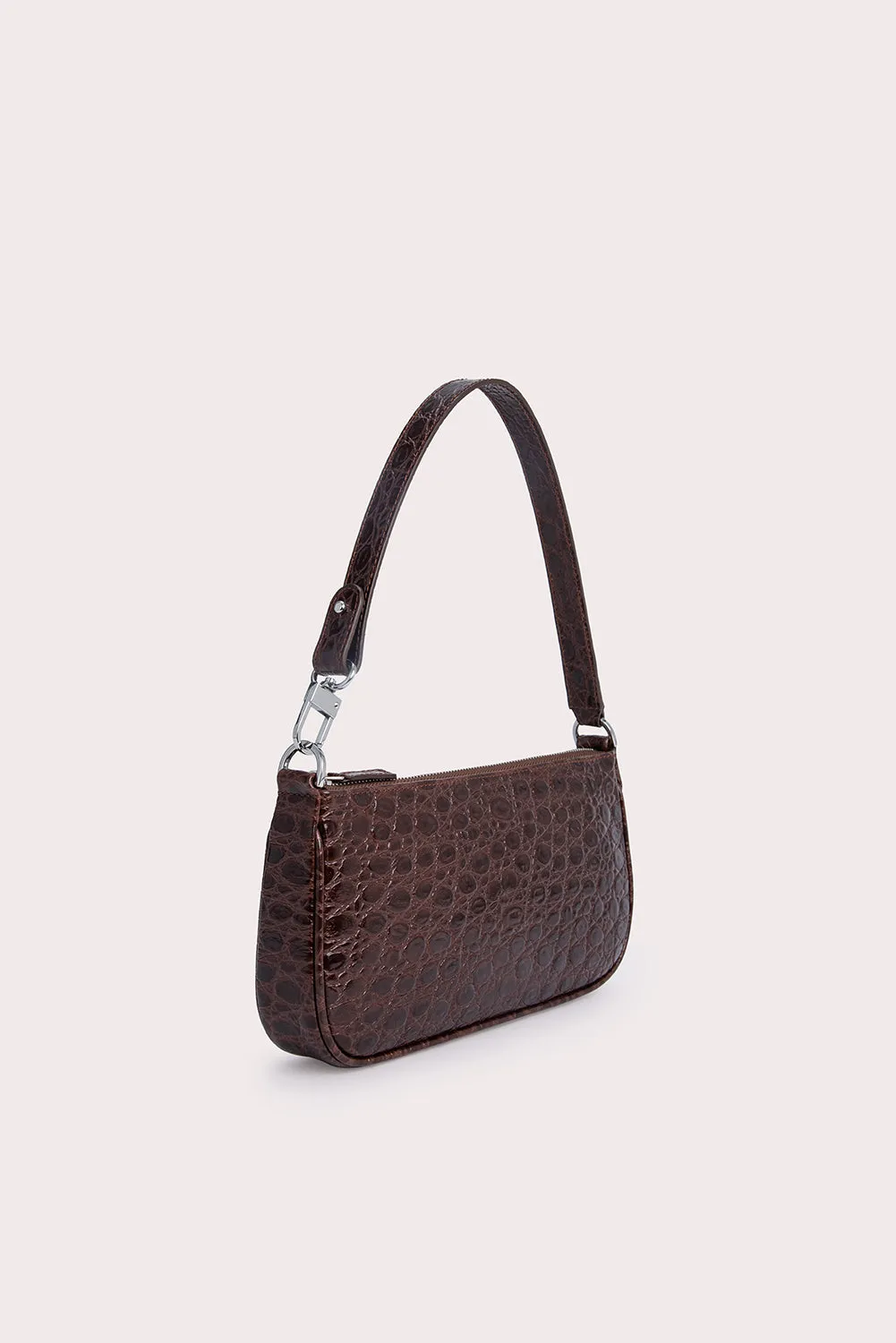 Rachel Sequoia Circular Croco Embossed Leather