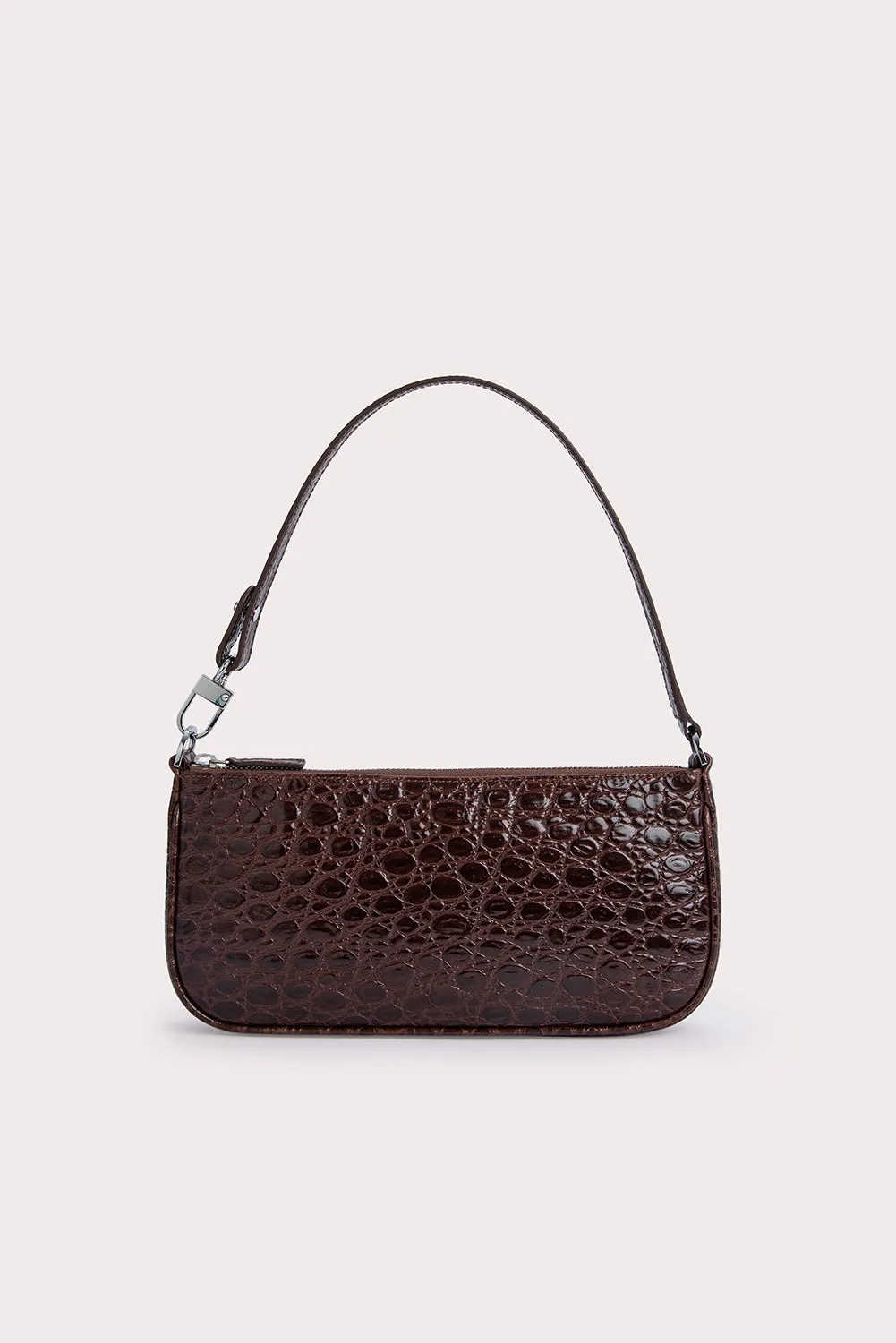 Rachel Sequoia Circular Croco Embossed Leather