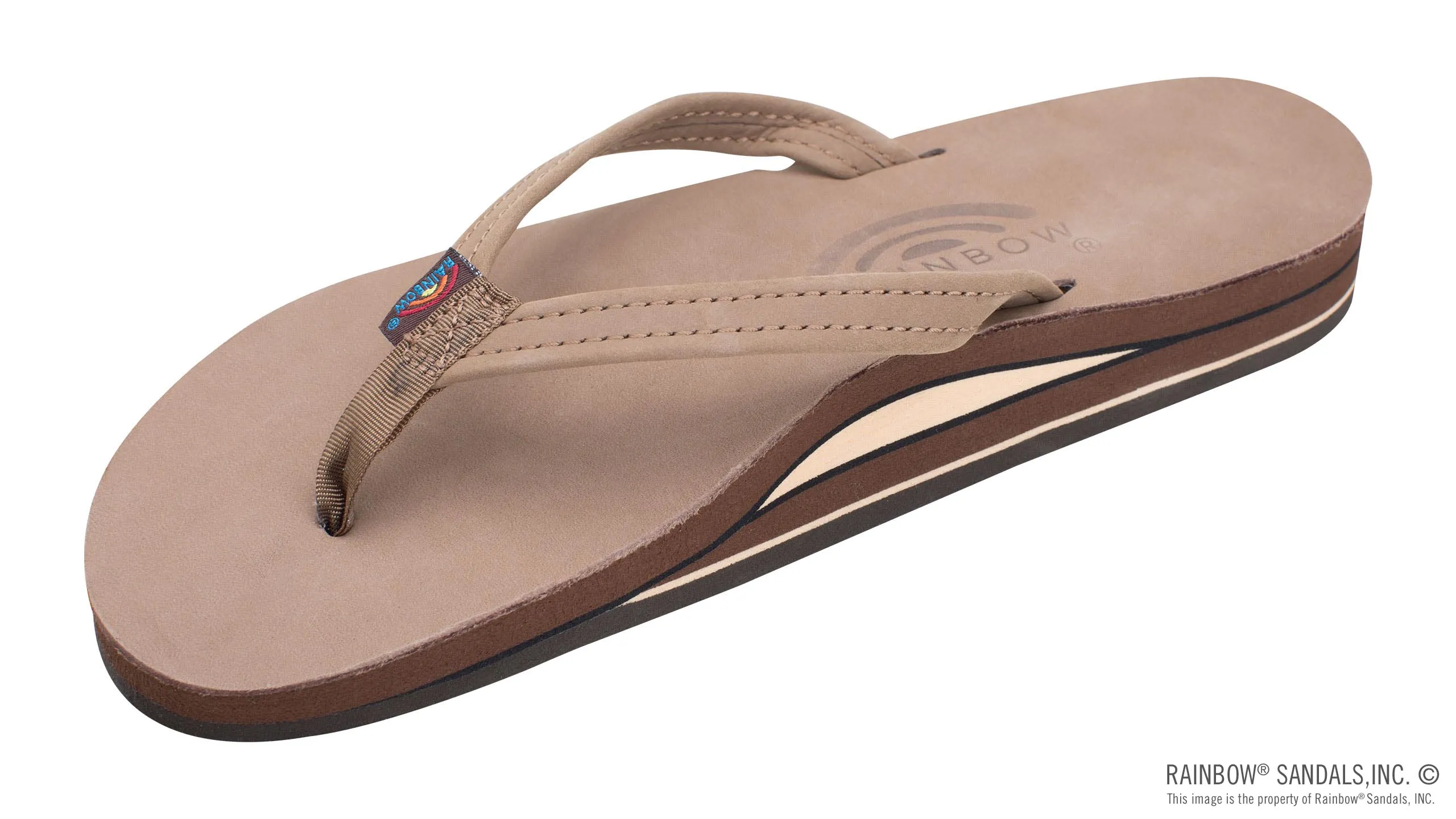 Rainbow Sandals Women's - Double Layer - 1" Strap - Dark Brown