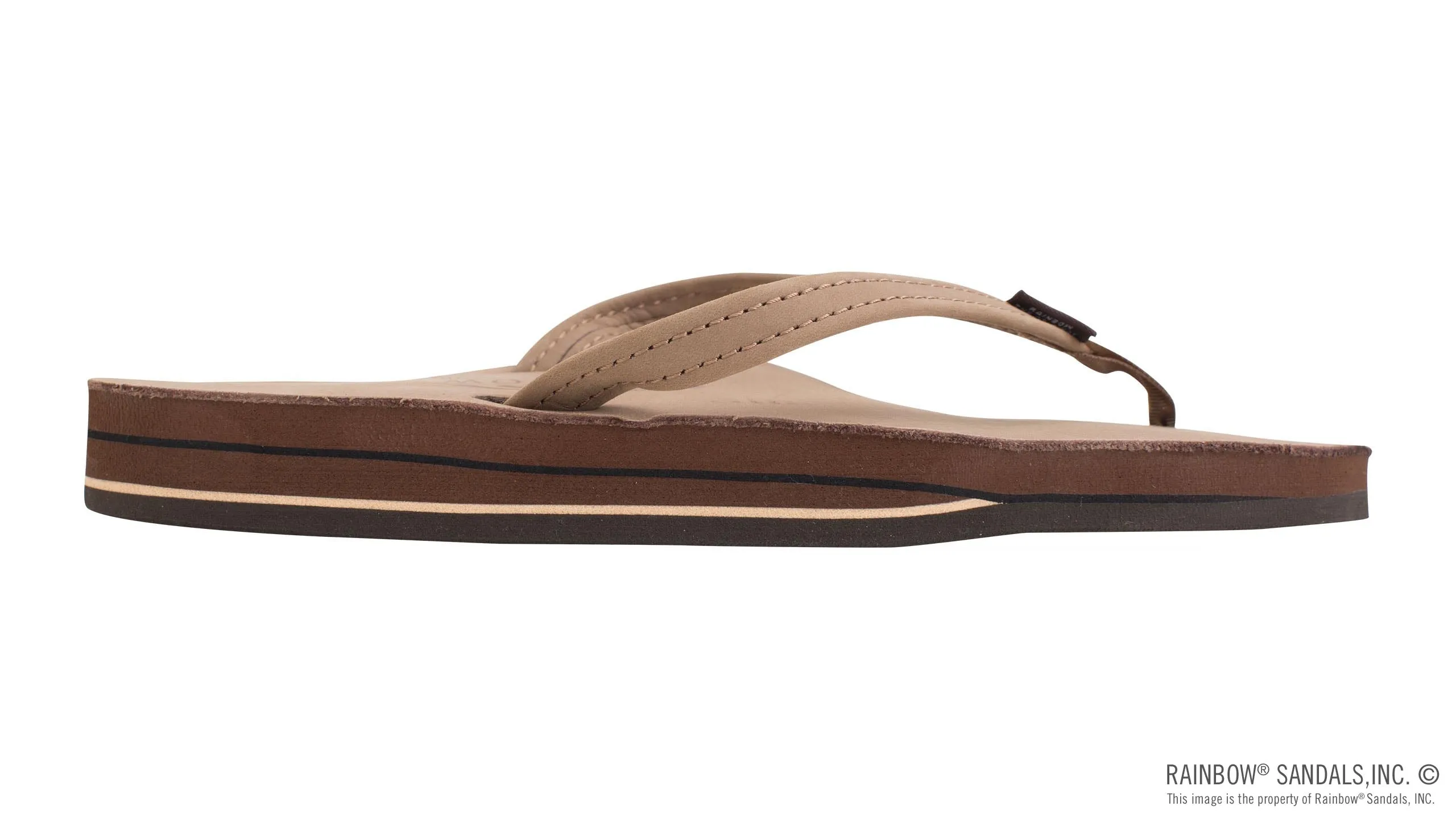 Rainbow Sandals Women's - Double Layer - 1" Strap - Dark Brown