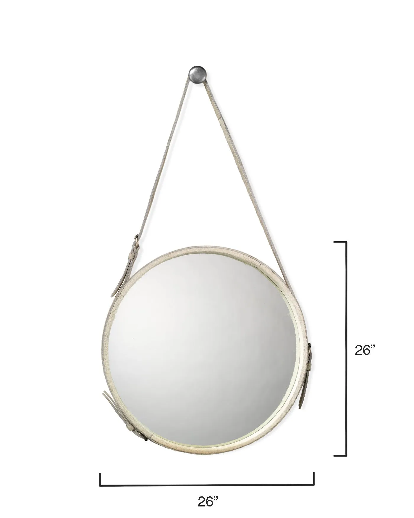 Round Mirror White - Large