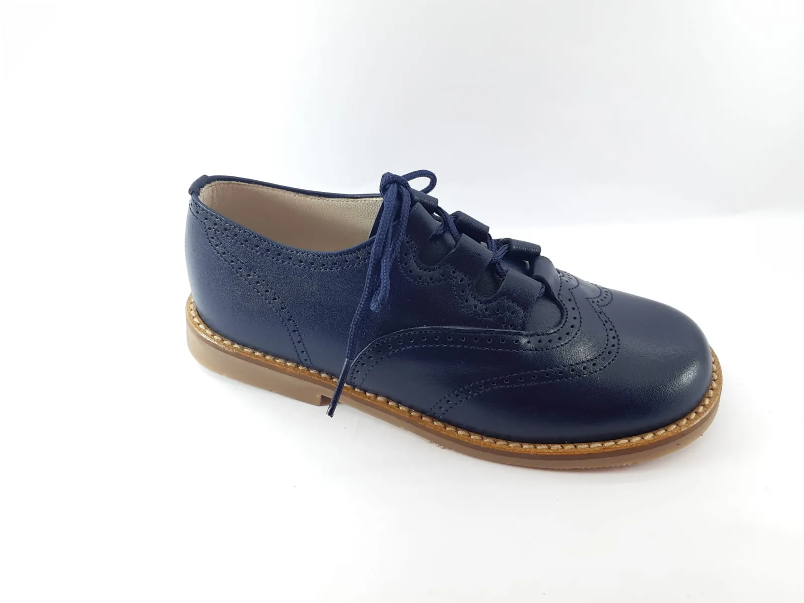 Shawn & Jeffrey Navy Leather Oxford Shoe