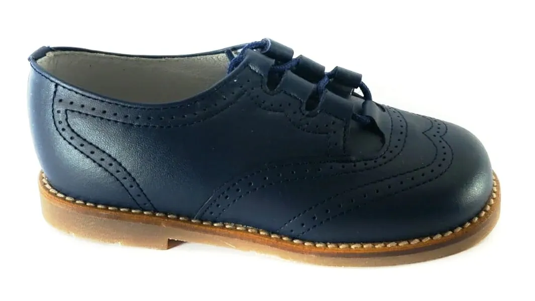 Shawn & Jeffrey Navy Leather Oxford Shoe