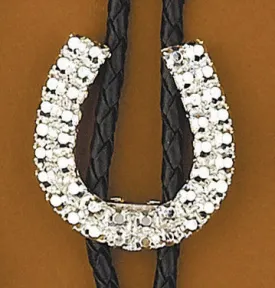 Silver Horseshoe Bolo Tie Made In The USA