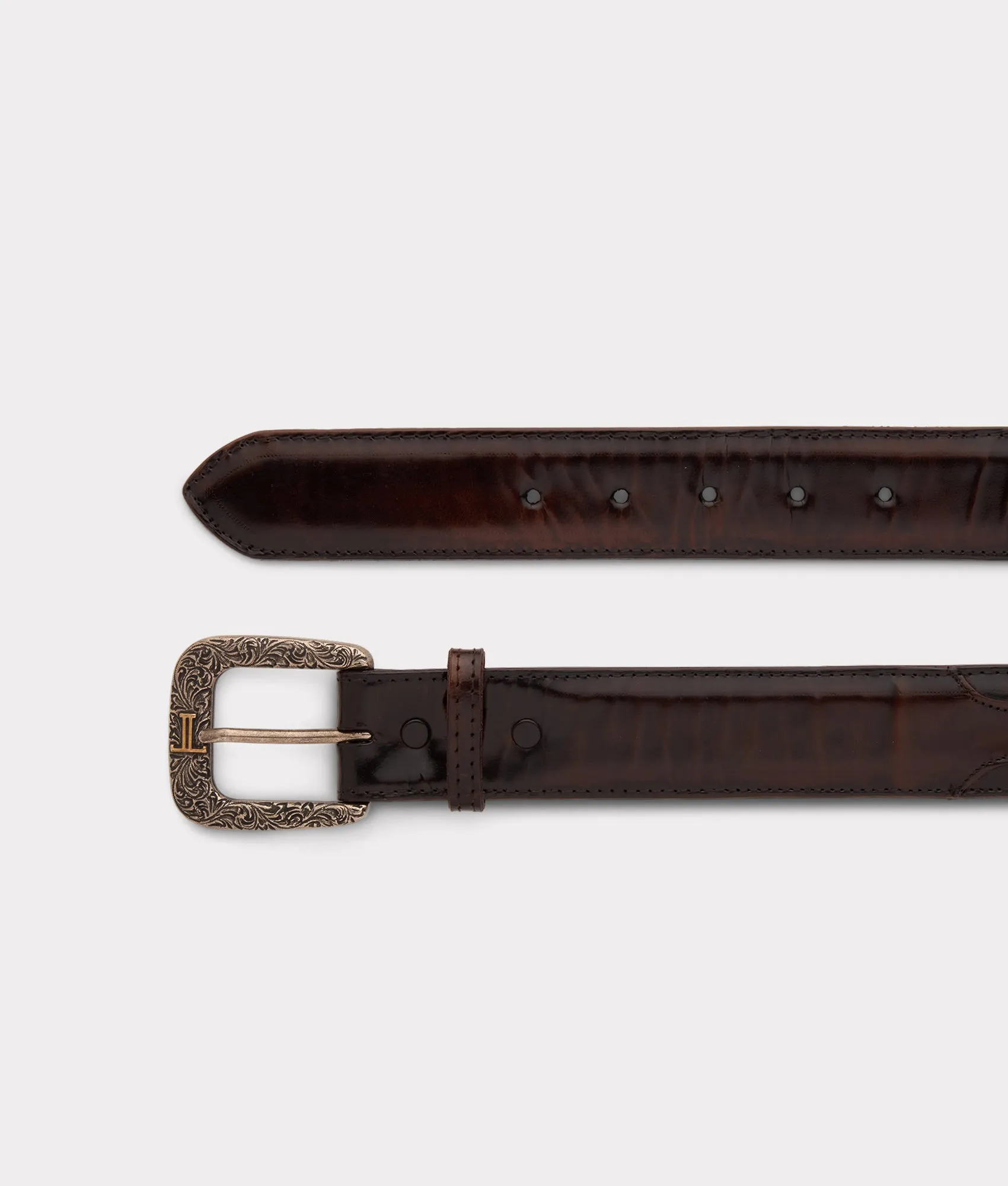 Smooth Goat Belt :: Brown