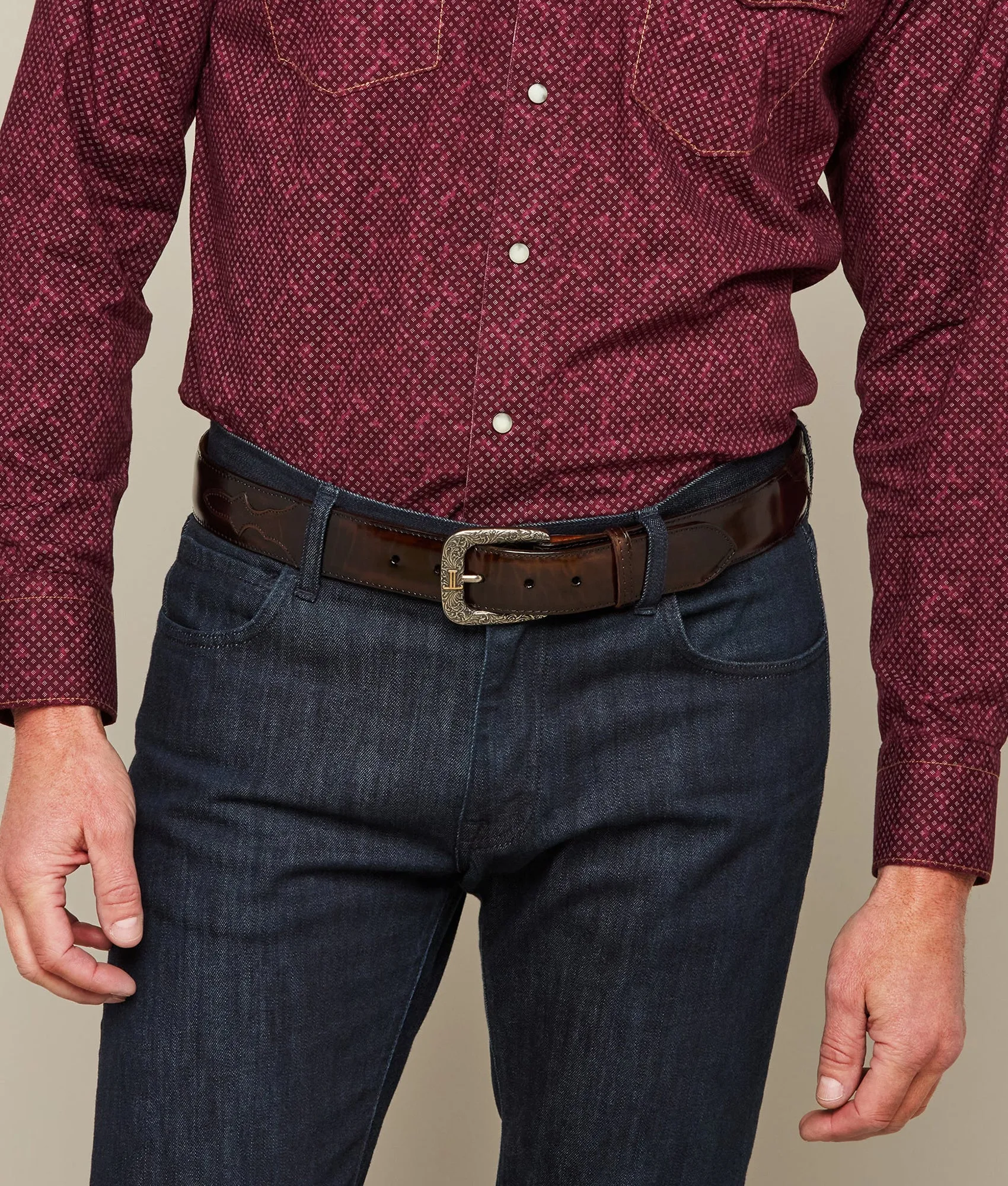 Smooth Goat Belt :: Brown