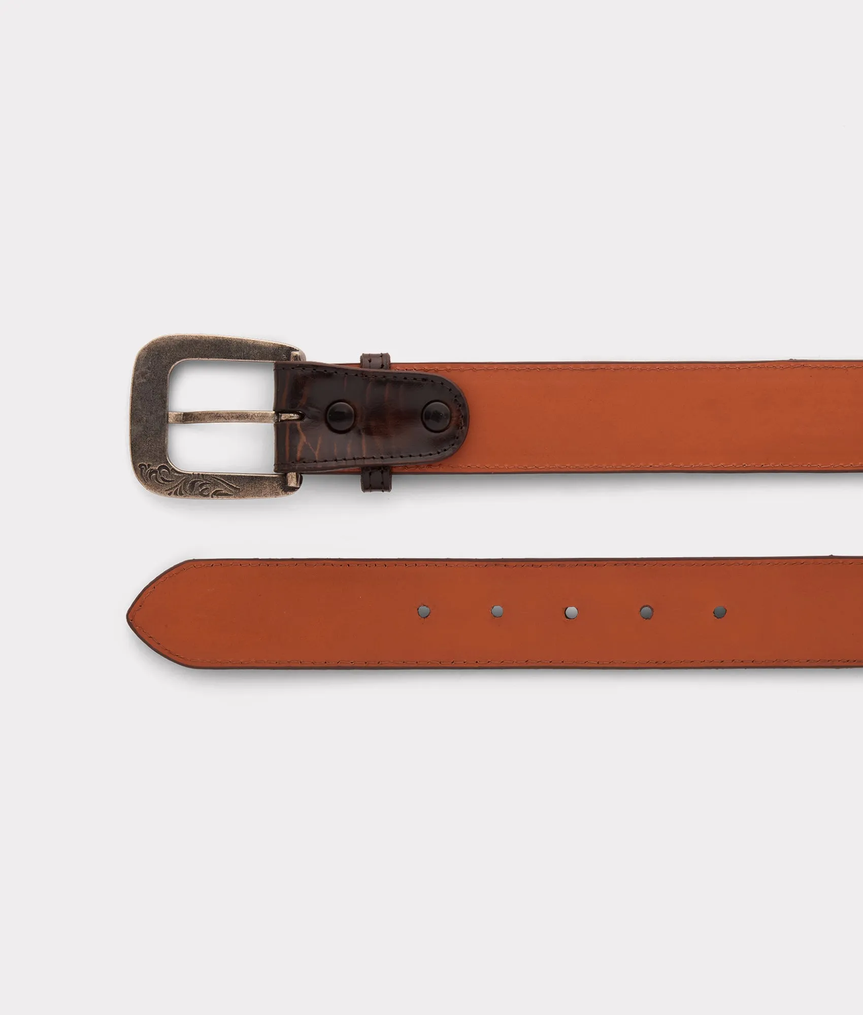 Smooth Goat Belt :: Brown