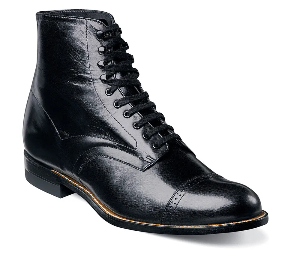 STACY ADAMS - (C3205) Madison Cap Toe Boot (Black)