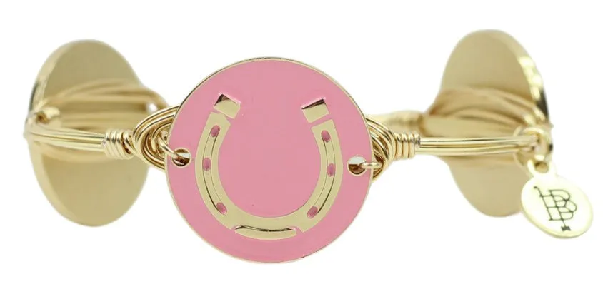 The Horseshoe Bangle Bracelet - Pink