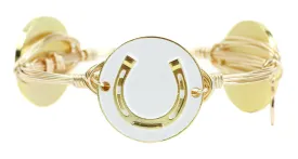 The Horseshoe Bangle Bracelet - White