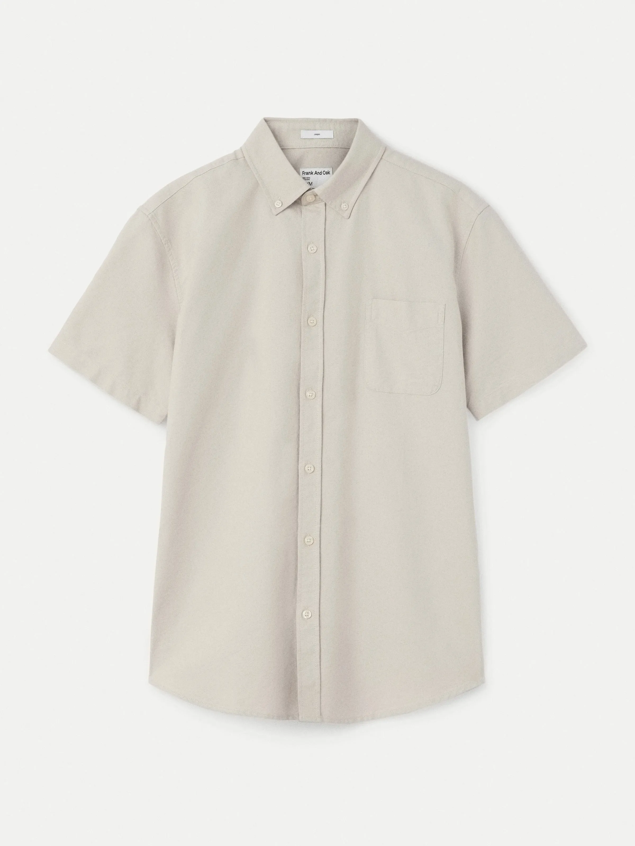 The Jasper Short Sleeve Oxford Shirt in Moonlight