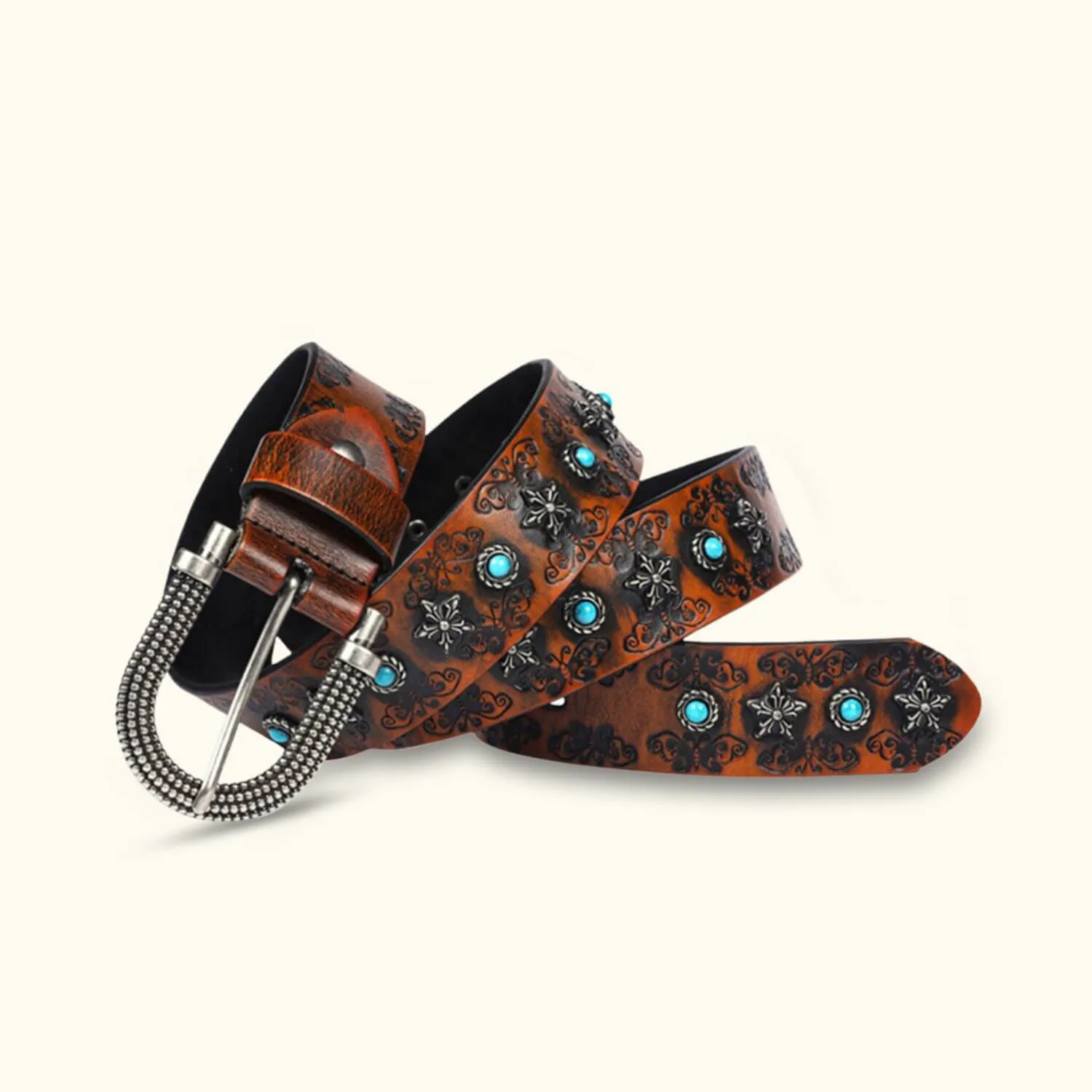 The Rancher's Pride - Turquoise Inlay Belt