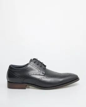 Tomaz F402 Men's Brogue Toe Derby (Black)