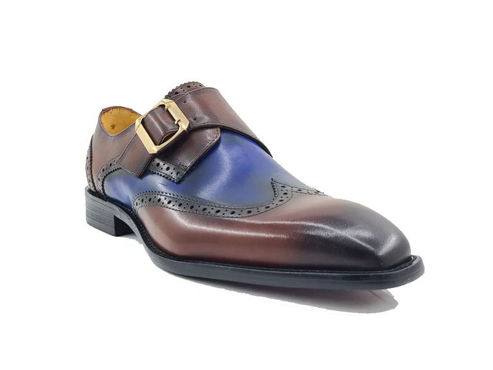 Two Tone Wingtip Monk Strap