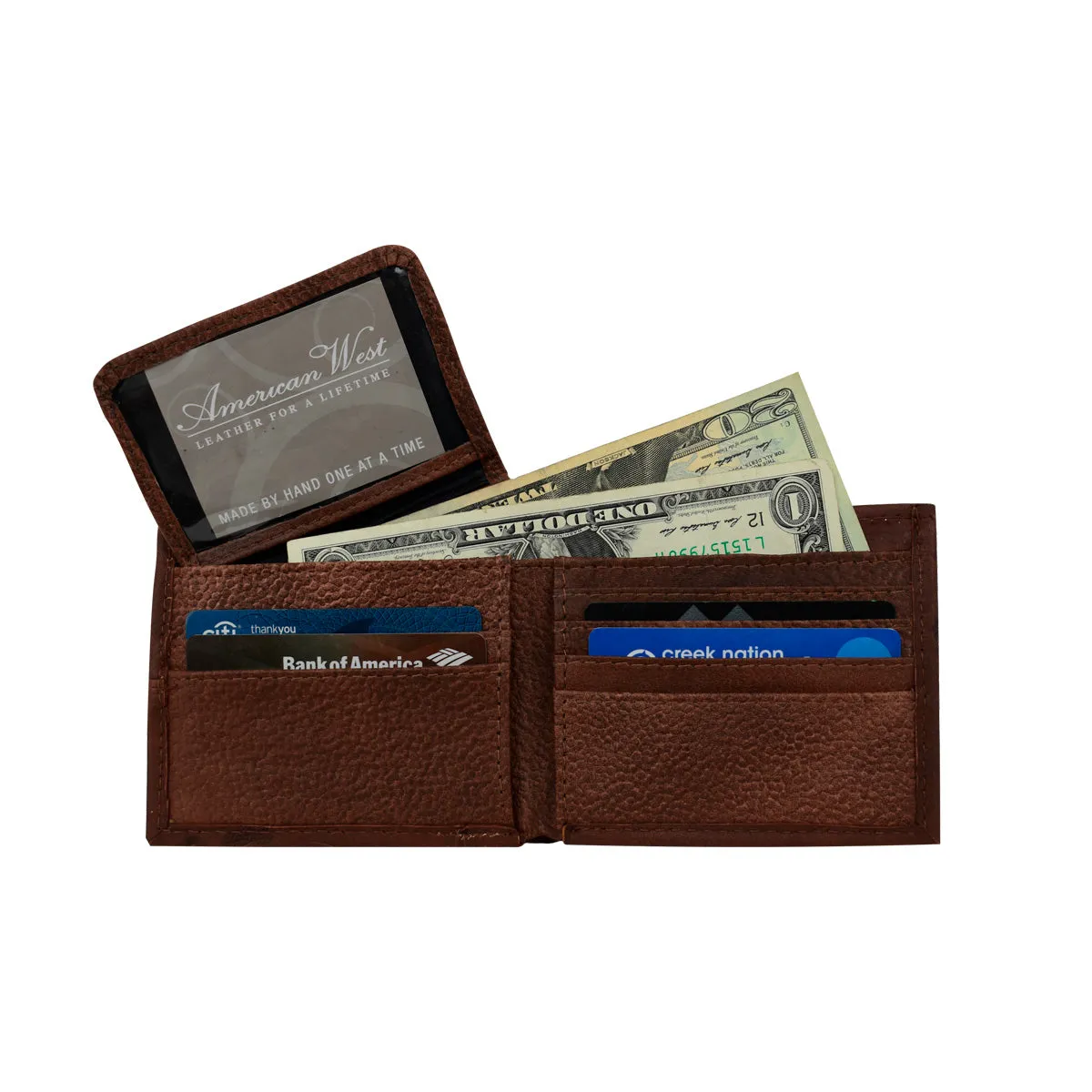 Waxed Leather Men's Bi-Fold Wallet